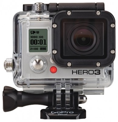 GoPro HD HERO3 Przenośna kamera do fotografowania akcji w rozdzielczości 1080P HD.